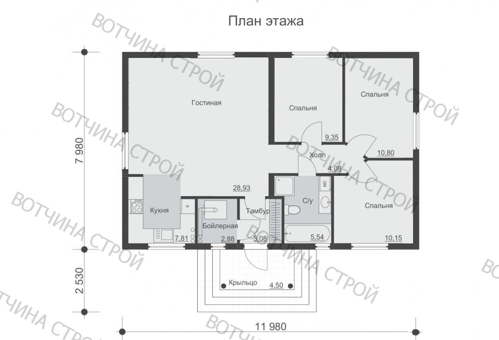  Проект каркасного дома Хром «Вотчина Строй» 