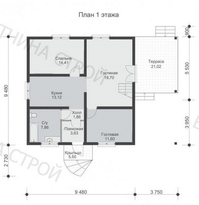 Проект каркасного дома «Классик с мансардой» 